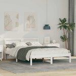 vidaXL Cadre de lit Blanc 120 x 200 cm Bois massif en pin