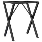 vidaXL Pieds de table à manger cadre en X 60x40x73 cm acier