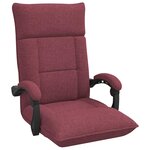 vidaXL Fauteuil de sol ajustable Bordeaux Tissu