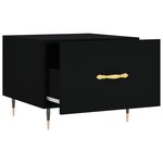 vidaXL Table basse Noir 50x50x40 cm Bois d'ingénierie