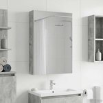 vidaXL Armoire Miroir de Salle de Bain Gris béton 40 x 10 5 x 60 5 cm