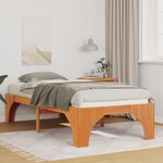 vidaXL Cadre de lit surélevé avec stockage Marron Bois massif en pin