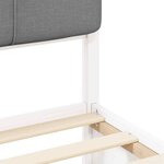 vidaXL Cadre de lit avec tête de lit rembourrée Gris clair 80 x 200 cm