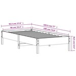vidaXL Cadre de lit sans matelas cire marron 90x190 cm bois pin massif