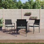 vidaXL Ensemble à manger de jardin 5 Pièces coussins résine tressée acier