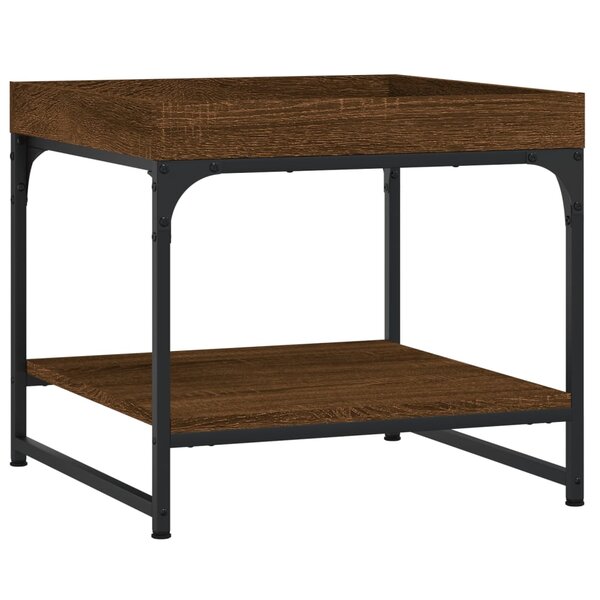 vidaXL Table basse chêne marron 49 5x49 5x45 cm bois d'ingénierie