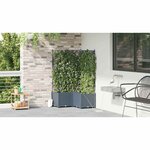 vidaXL Pots de jardin Gris clair 80 x 80 x 142 cm Acier