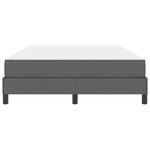 vidaXL Lit à ressorts avec matelas Gris foncé 160 x 200 cm tissu