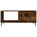 vidaXL Table basse chêne fumé 90x50x40 cm bois d'ingénierie