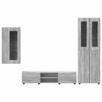 vidaXL Ensemble meuble TV FLORIN Gris Sonoma Bois d'ingénierie