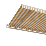 vidaXL Auvent rétractable automatique 450x350 cm Jaune et blanc