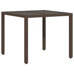 vidaXL Ensemble de bistro de jardin 3 Pièces coussins marron poly rotin