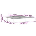 VidaXL Cadre de lit ottoman sans matelas noir 200x200 cm tissu