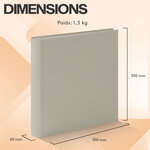 Album Photo Scrapbooking- 100 pages pour 600 photos- Pour 9x13 cm  10x15 cm et 13x18 cm- Livre Photo en Lin- Beige- ACROPAQ