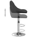 vidaXL Tabouret de bar Noir Velours
