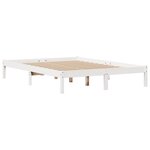 vidaXL Cadre de lit sans matelas blanc 160x200 cm bois de pin massif