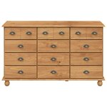 vidaXL Commode "ASKIM" 79x40x133.5 cm Bois massif de pin