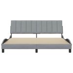 vidaXL Cadre de lit sans matelas gris clair 180x200 cm tissu