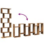 vidaXL Étagère séparatrice de pièce à 6 niveaux vieux bois 70x24x193cm