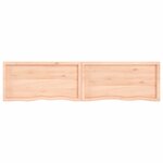 vidaXL Étagère murale 220x50x(2-6) cm bois de chêne massif non traité