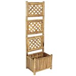 vidaXL Lit surélevé de jardin avec treillis Bambou 40 cm