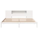 vidaXL Lit bibliothèque sans matelas blanc 180x200 cm bois pin massif