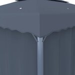 vidaXL Tonnelle avec rideau 4x3 m Anthracite Aluminium