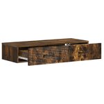 vidaXL Table d'appoint murale 87 5 x 34 5 x 17 cm Bois d'ingénierie