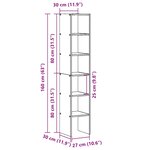 vidaXL Bibliothèques 2 Pièces empilable gris béton bois d'ingénierie