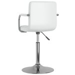 vidaXL Chaises pivotantes à manger lot de 6 blanc similicuir