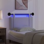 vidaXL Tête de lit suspendue Blanc Tissu