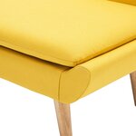vidaXL Fauteuil sans accoudoirs jaune tissu