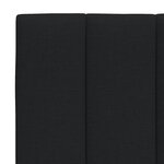 vidaXL Coussin de tête de lit noir 180 cm tissu