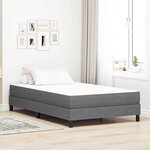 vidaXL Matelas de Lit avec matelas Gris clair 120 x 190 cm tissu