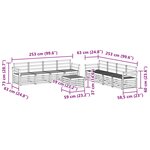 vidaXL Ensemble de canapés d'extérieur 9 pc Naturel