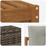 vidaXL Ensemble de canapés d'extérieur 5 pc Naturel et gris clair