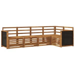 vidaXL Ensemble de canapés d'extérieur 4 pc Naturel