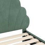 vidaXL Cadre de lit pour tout-petit avec tête de lit Vert Mer Velours