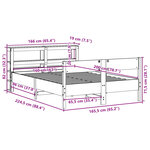 vidaXL Cadre de lit sans matelas cire marron 160x200cm bois pin massif