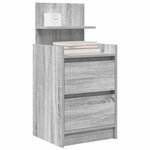 vidaXL Tables de chevet avec 2 tiroirs 2 Pièces sonoma gris 38x34x80 cm