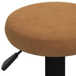 Vidaxl tabourets de bar 2 pcs marron velours
