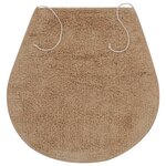 vidaXL Jeu de tapis de salle de bain 3 Pièces Tissu Beige