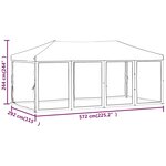 vidaXL Tente de réception pliable avec parois Bleu 3x6 m