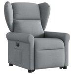 vidaXL Fauteuil inclinable électrique gris clair tissu