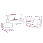 vidaXL Ensemble de canapés 3 Pièces avec coussins Jaune Velours