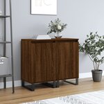 vidaXL Buffets 2 Pièces chêne marron 40x35x70 cm bois d'ingénierie