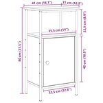 vidaXL Table de chevet chêne artisanal 41x31x80 cm bois d'ingénierie