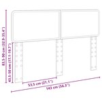 vidaXL Tête de lit Gris béton 140 cm Bois d'ingénierie