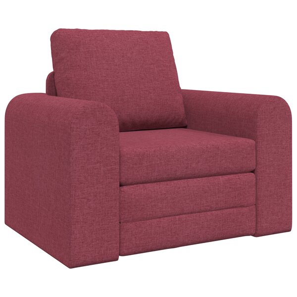 vidaXL Canapé Lit au Sol 2-en-1 Rouge Bourgogne 98x71x83 cm Tissu