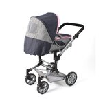 Bayer Chic 2000 587-26 - Poussette de poupée combinée JARA gris bleu foncé